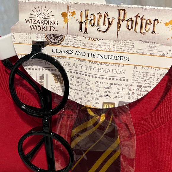 Harry Potter Simple Costume T Shirt Tie Glasses Size Large Brand New Halloween - Picture 2 of 3